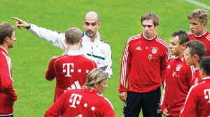 Pep Guardiola during Bayern Munich training